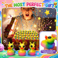 Sotiff mini alien rubber ducks, 25 green ducks with funny faces - view 18