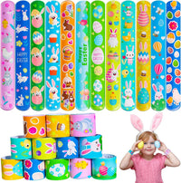Max Fun 48pcs Halloween Slap Bracelets Party Favors Toys for Kids - Easter
