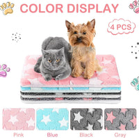 Haull 4 Pcs Waterproof Guinea Pig Bedding Mat, 13 x 10 - Cute Star / 13 x 18.5 Inch - image 4