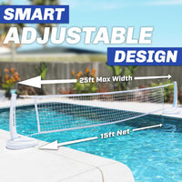 GoSports Splash Net PRO Pool Volleyball Net, or Blue - White - image 4