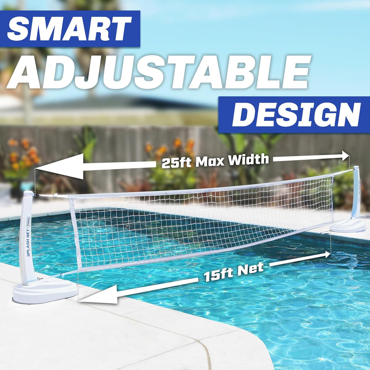 GoSports Splash Net PRO Pool Volleyball Net, or Blue - White - image 4
