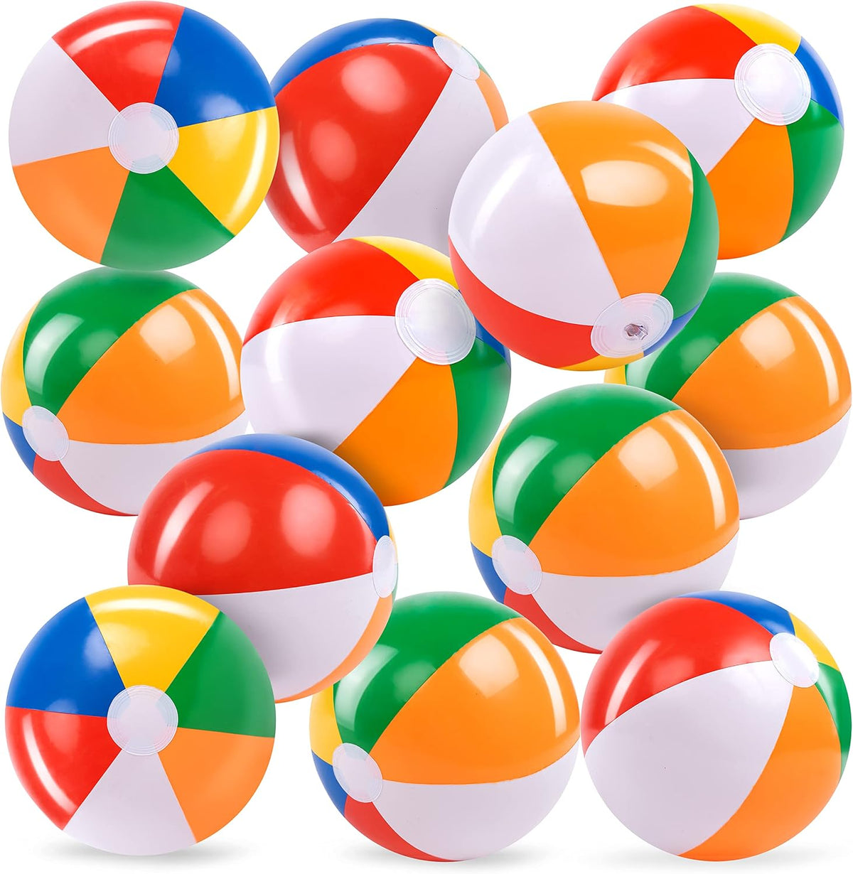 JOYIN 12-Pack 12“ Beach Balls - 12-inch