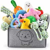 LECHONG Dog Toys for Aggressive Chewers Tough Rope Chew Toys - 24pack