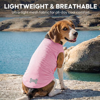 KYEESE 2Pack Dog Shirts for Medium Large Dogs Breathable Mesh Tank Top – Essentials for Dogs - Large (13-19lbs) / 4# 2Pack (Lemon+Pink) - image 4