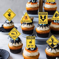 Rsstarxi 24 Have a Killer Birthday glitter horror cupcake toppers - view 15