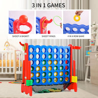 Giant 4 Row Game with Carrying Bag and Mesh Fabric .Giant 4-to-Score - Red - image 3