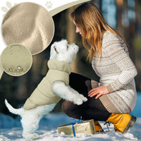 Warm Fleece Dog Jacket Coat for Small Medium Dog Winter Clothes Girl – Essentials for Dogs - Khaki / Small - image 3