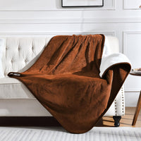Soft Waterproof Blanket for Bed Couch Sofa - 60x80 inches / Caramel