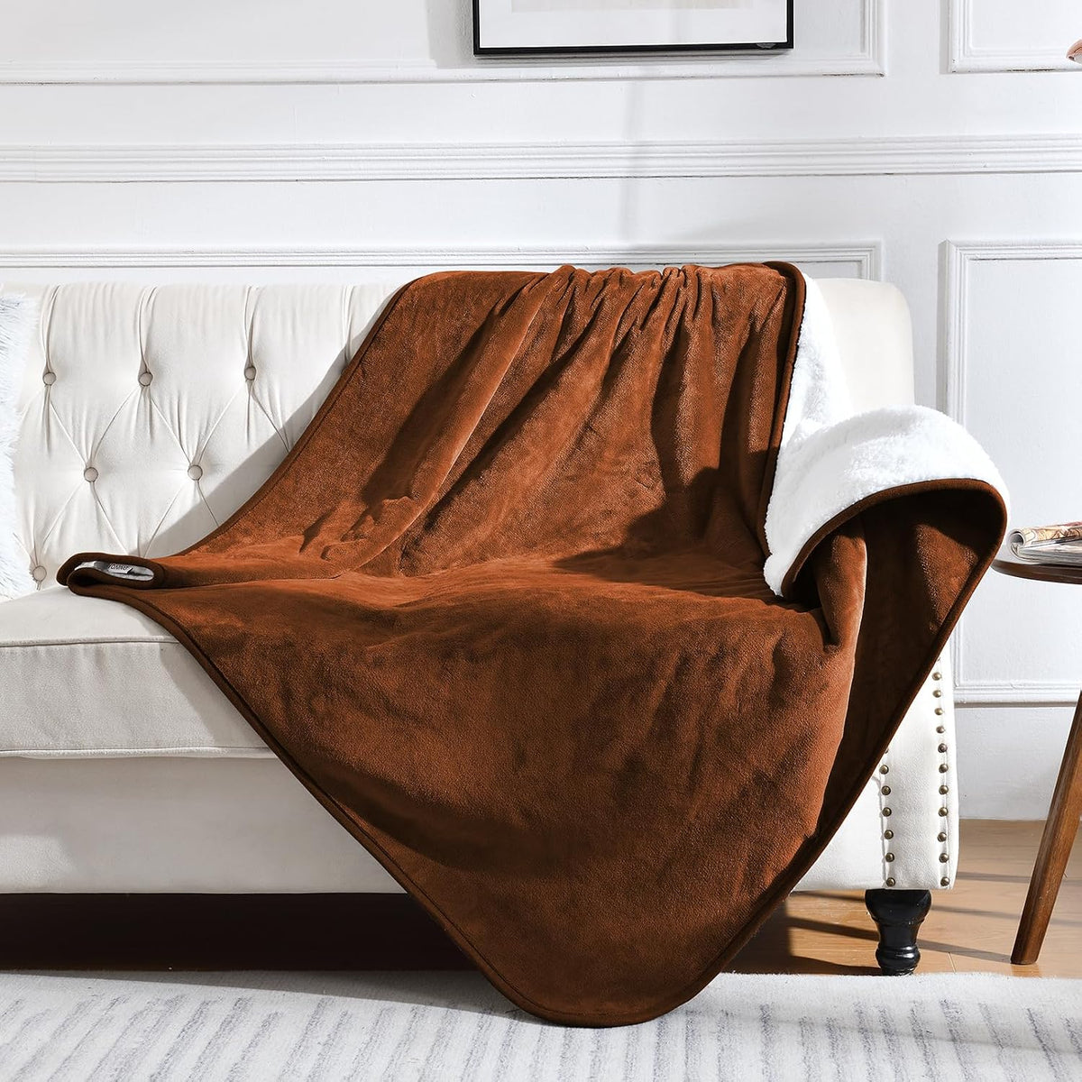 Soft Waterproof Blanket for Bed Couch Sofa - 60x80 inches / Caramel