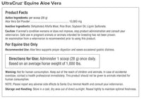 UltraCruz-sc-516523 Equine Aloe Vera Supplement for Horses, 10 lb, Pellet (162 Day Supply)