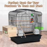 Parakeet Nesting Box, Wooden Parrot Nest Breeding Box with Perch - Horizontal Breeding Box / M - image 3