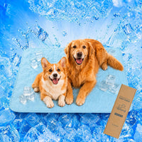 Cooling Dog Mat Large, Breathable 3D Mesh No-Gel Pad - Blue / 42" * 28"