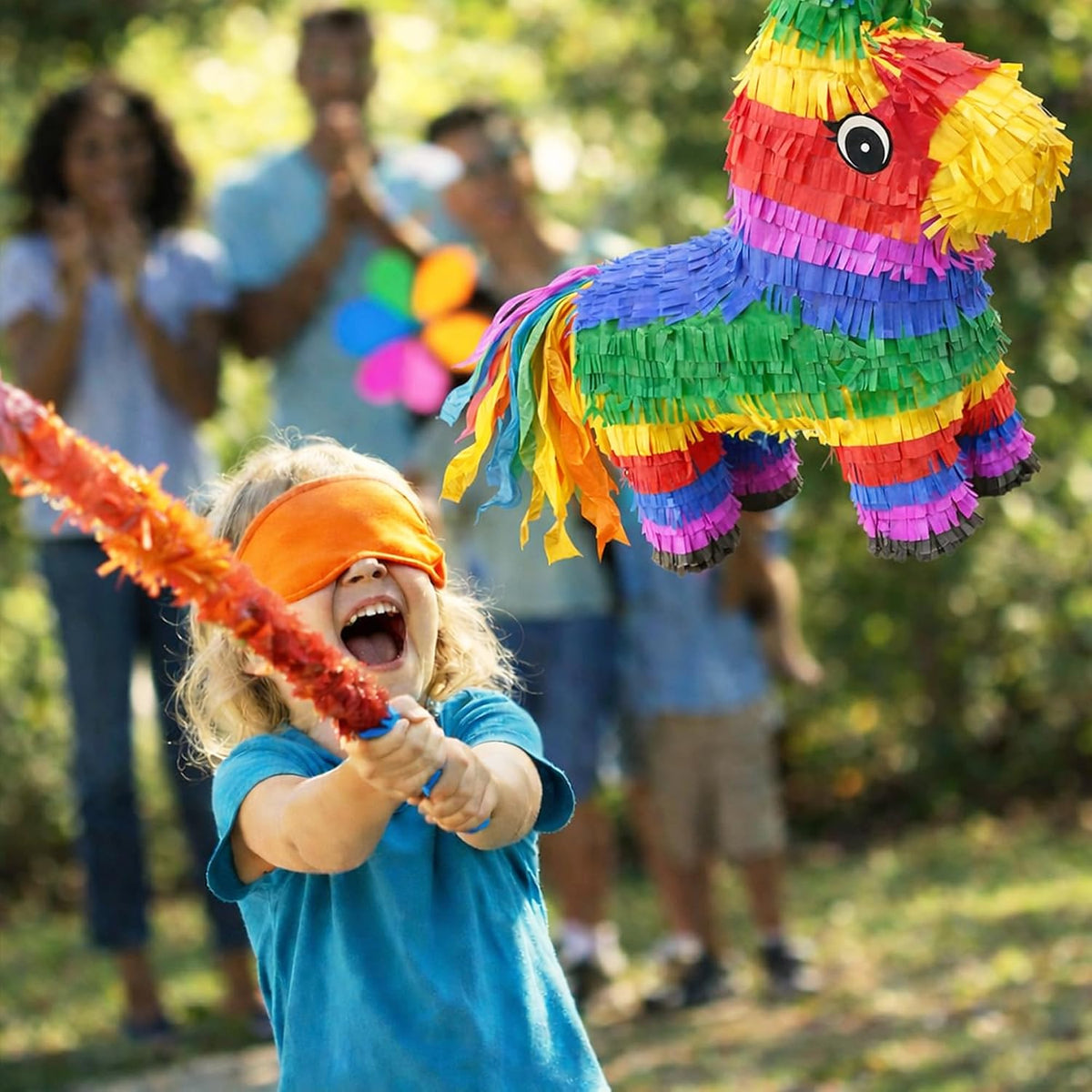 GIFTEXPRESS 16" Rainbow Donkey Pinata, Benito the Donkey - image 2