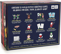 Gutter Games 12 Games of Christmas - 12 Hilarious Holiday Activities [Family Party Games Pack for Kids, Teens & Adults] - by Beat That! Game - Multicolor