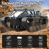 Mostop RC Tank Car, 1:16 Scale 2.4Ghz Remote Control Crawler High Speed Tank, Off-Road RC Tracked - Dark Gray - image 3