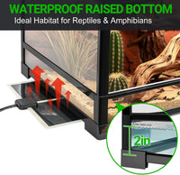 REPTI ZOO Full Glass 35 Gallon Reptile Tank - image 4