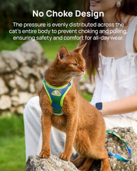 Upgraded Cat Harness and Leash Set - Hawaii Green / S - image 2