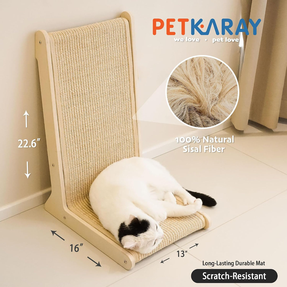 PETKARAY Couch Corner Cat Scratcher - 105° / Medium - image 2