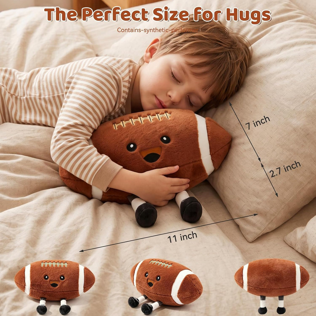 KUCCO-PILLOW 11 inch soccer ball plush pillow with two little legs - view 7