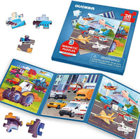 Magnetic Puzzles for Toddlers 3-5 - 8. Transport 24 Pcs Magnetic Puzzles