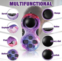 Skylety 2 Fidget Pad Game Controller Fidget Toy - Starry Purple and Starry Blue Style - image 3