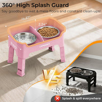 URPOWER Elevated Dog Bowls - Pink / Small - image 4
