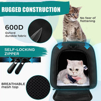 Top tasta Dog Cat Carrier Pet Carriers for Small Medium Large Cats - 20.0"L x 13.0"W x 13.0"H / Black - image 3