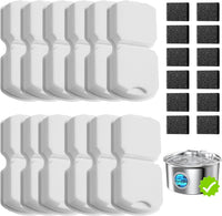 Cat Water Fountain Filter Replacement: 6 PCS Carbon & Sponges – Essentials for Cats - 12 Filters + 12 Sponges