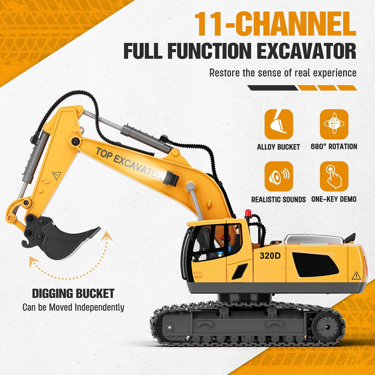 KIDMARKT Remote Control Excavator Toy for Boys - Excavator 1 - image 2