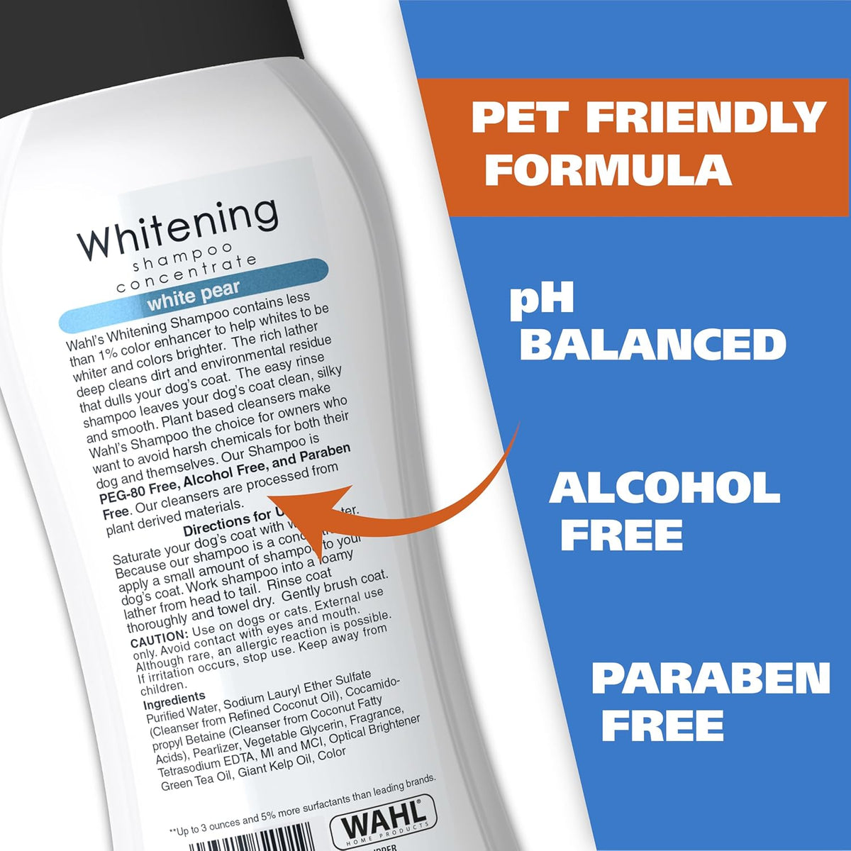 Wahl USA Whitening Dog Shampoo for Pets, Brightens Coat - White Pear / 24 Ounce - image 2