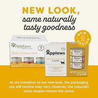 Applaws Natural Wet Canned Cat Food, Made with Limited and Natural Ingredients, Real Protein with No Artificial Additives, Chicken Selection Variety Pack in Broth (12 x 2.47oz Cans)