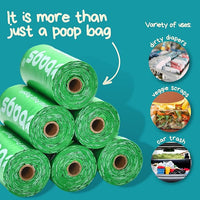 The Original Poop Bags® 38% USDA Biobased Pet Waste Bags, Peanuts Design, Leak-Resistant & Durable, Black/Green (720 Count (Pack of 2))