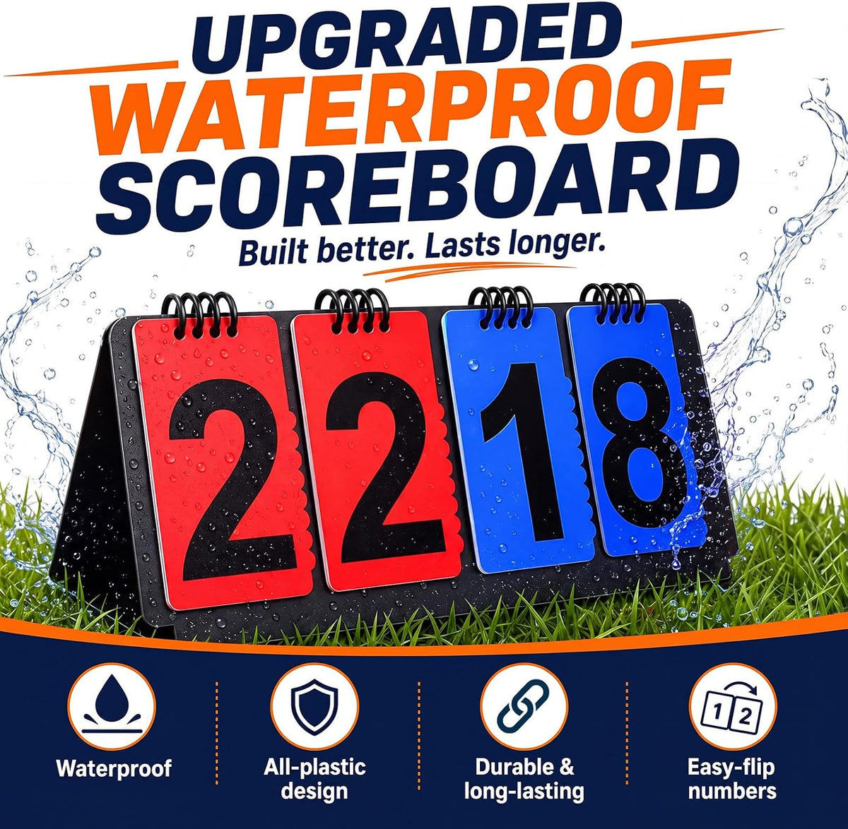 Jenaai blue kickball set with 10 inch ball, rubber bases, cones, scoreboard and pump - view 14