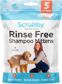ScrubbyPet No Rinse Pet Wipes, Use Pet Bathing - 5 Count