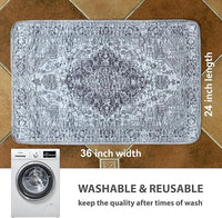 nunubaby Washable Pee Pads for Dogs, Stylish, Non-Slip and Leak-Proof Pee Pads. Reusable Potty Pads for Dogs for Crates and Floors.(Gray/Geo, 24" x36")