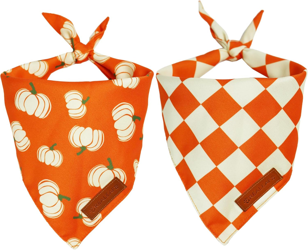 Halloween Dog Bandanas 2 Pack - Fall / Small