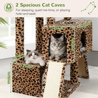 Globlazer Z78 Heavy Duty Cat Tree for 20lbs Large Adult Cats - Leopard Print / 78 inch - image 3