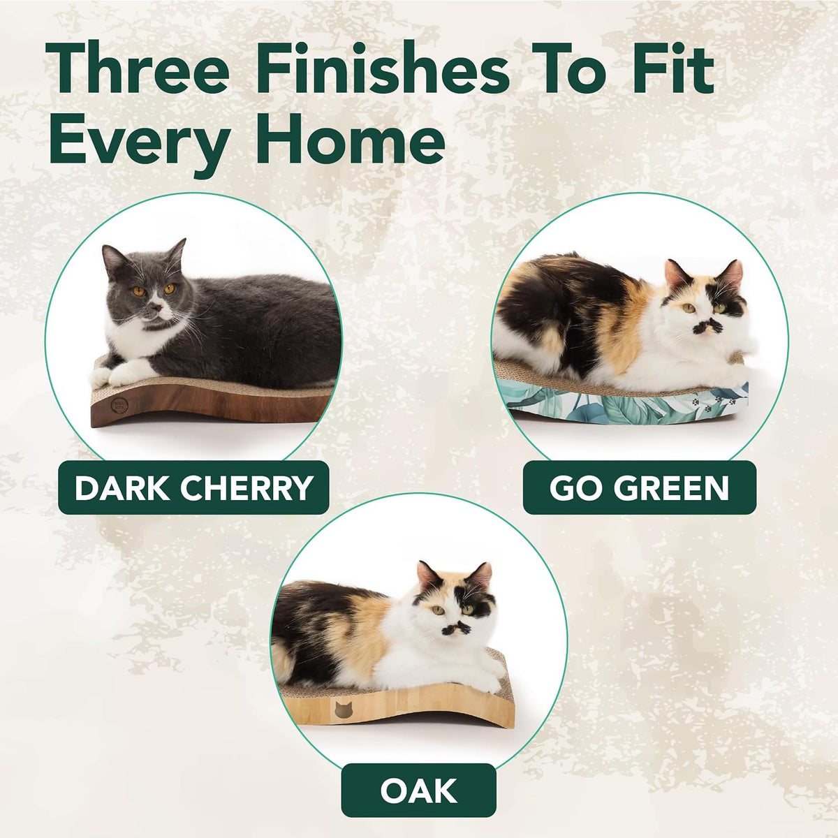 Reversible Wave Cat Scratcher for Indoor Cats - Go Green / 2pcs - image 4