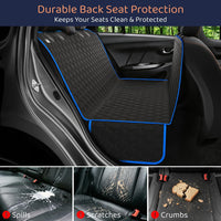 Dog Car Seat Cover for Back Seat, Dog Hammock for Car, SUV - Blue / Standard 54"W- Sedans & Compact SUVs - image 2