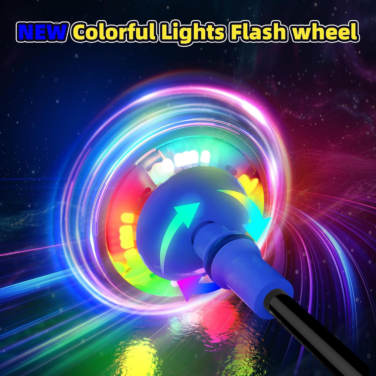 Aidabli purple ankle skip ball for kids with a light up flash wheel and padded ankle loop - view 14
