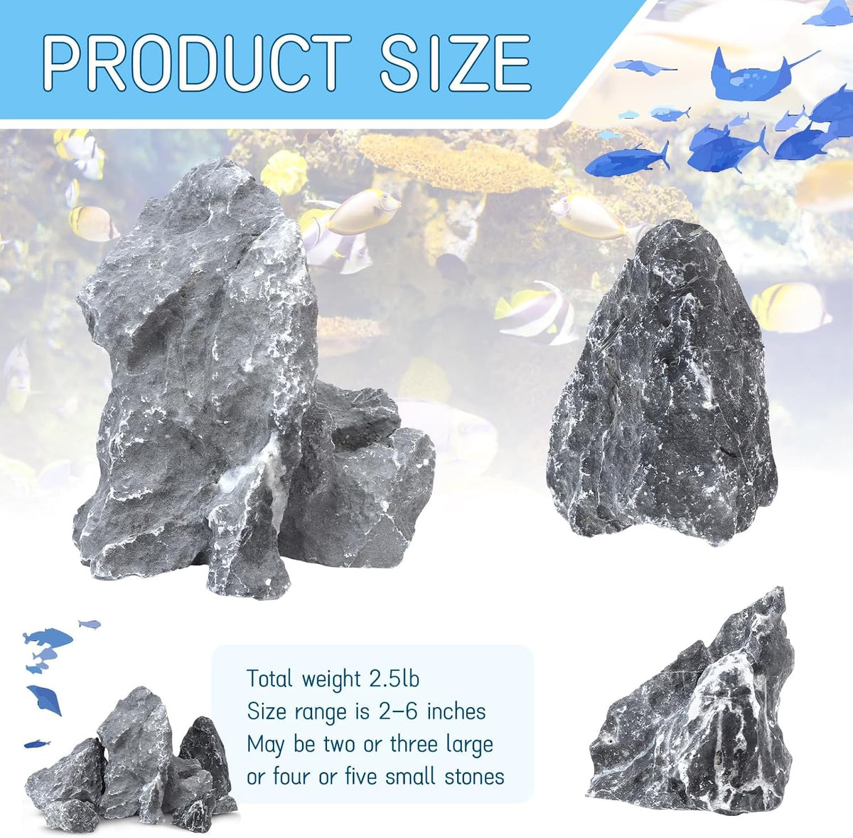 2.5lb Natural Dragon Stones - Seiryu Stone - image 2