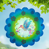 Rooster Metal Wind Spinners - Vivid Hummingbird / 12 Inch
