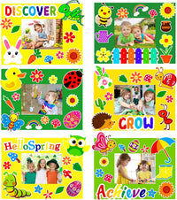 30 Packs Halloween Arts and Crafts for Kids Picture Frame Craft Kits - Spring