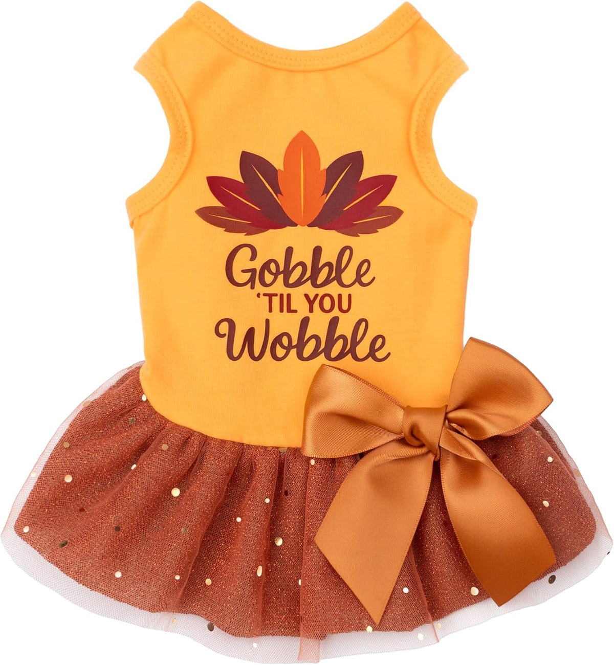 Fitwarm Halloween Skeleton Dog Dress - XX-Small / Gobble 'til You Wobble