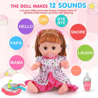 Baby Doll Toys Set, 24PCS Dolls Care Toy Playset for Girls 3-8 Pretend Play – Fun for Kids & Family - 24 Pcs - image 4