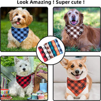 Buffalo Plaid Dog Bandanas Fall Christmas XLarge Scarf 6PCS – Essentials for Dogs - Buffalo Plaid / Small - image 3