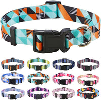 Mihqy Dog Collar for Medium Dogs, Fashion Design, M - L (Neck 14.9-24.8", Width 1") / Geometry