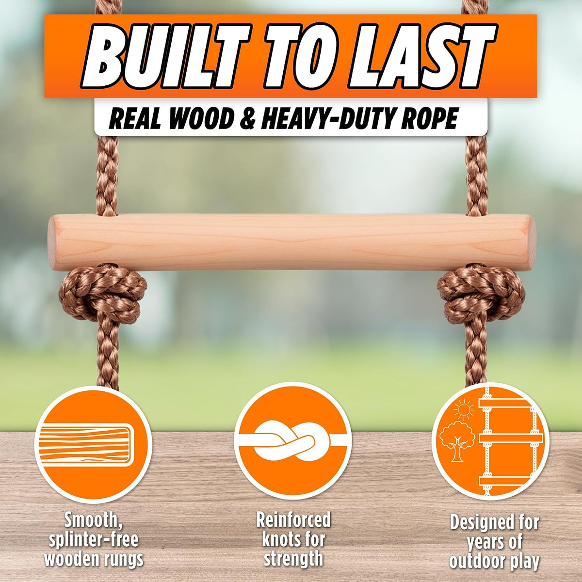 Wooden Rope Ladder for Kids - image 2