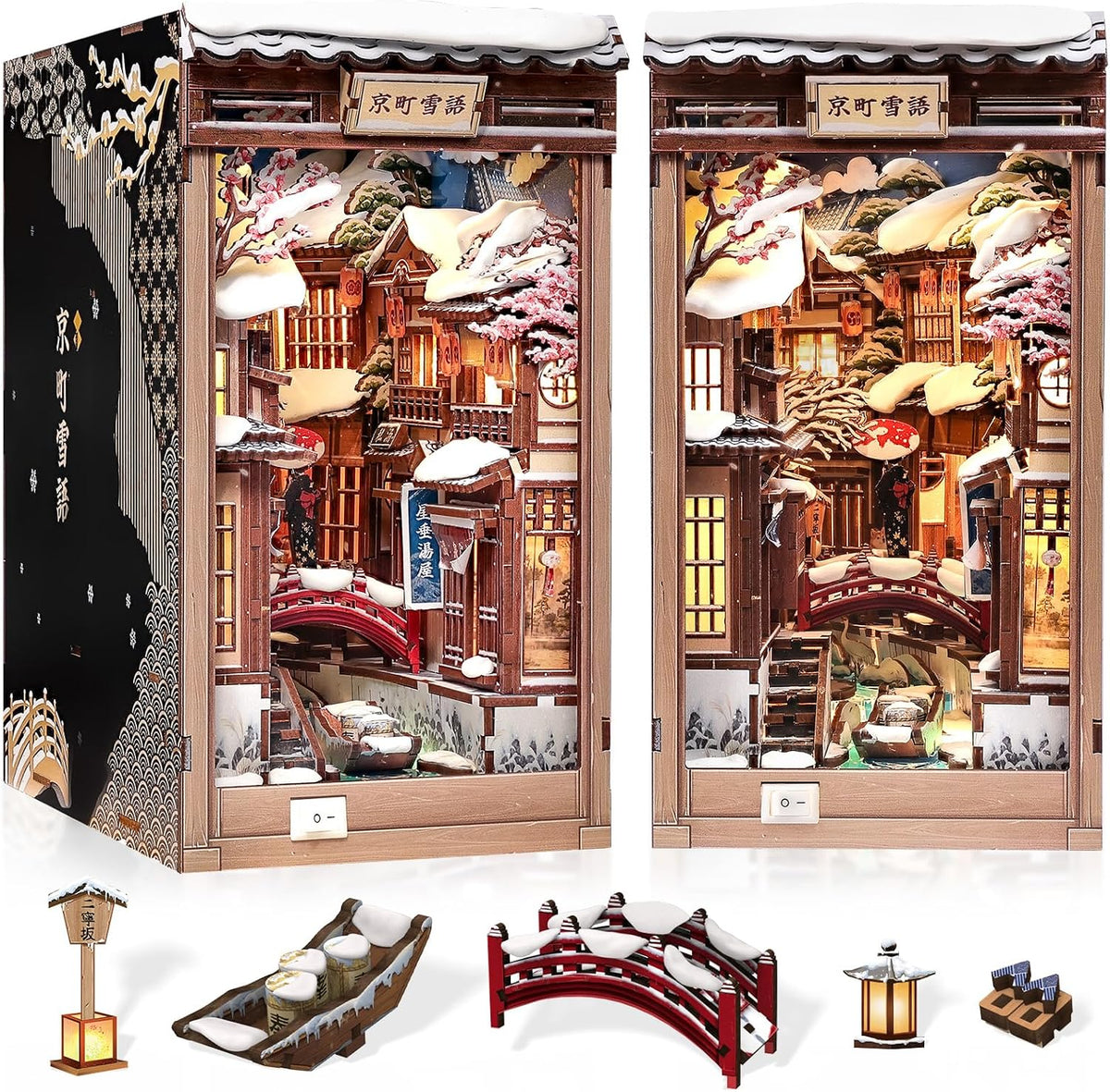 Cutefun Book Nook Kit for Adults - Kyoto Snow Whisper