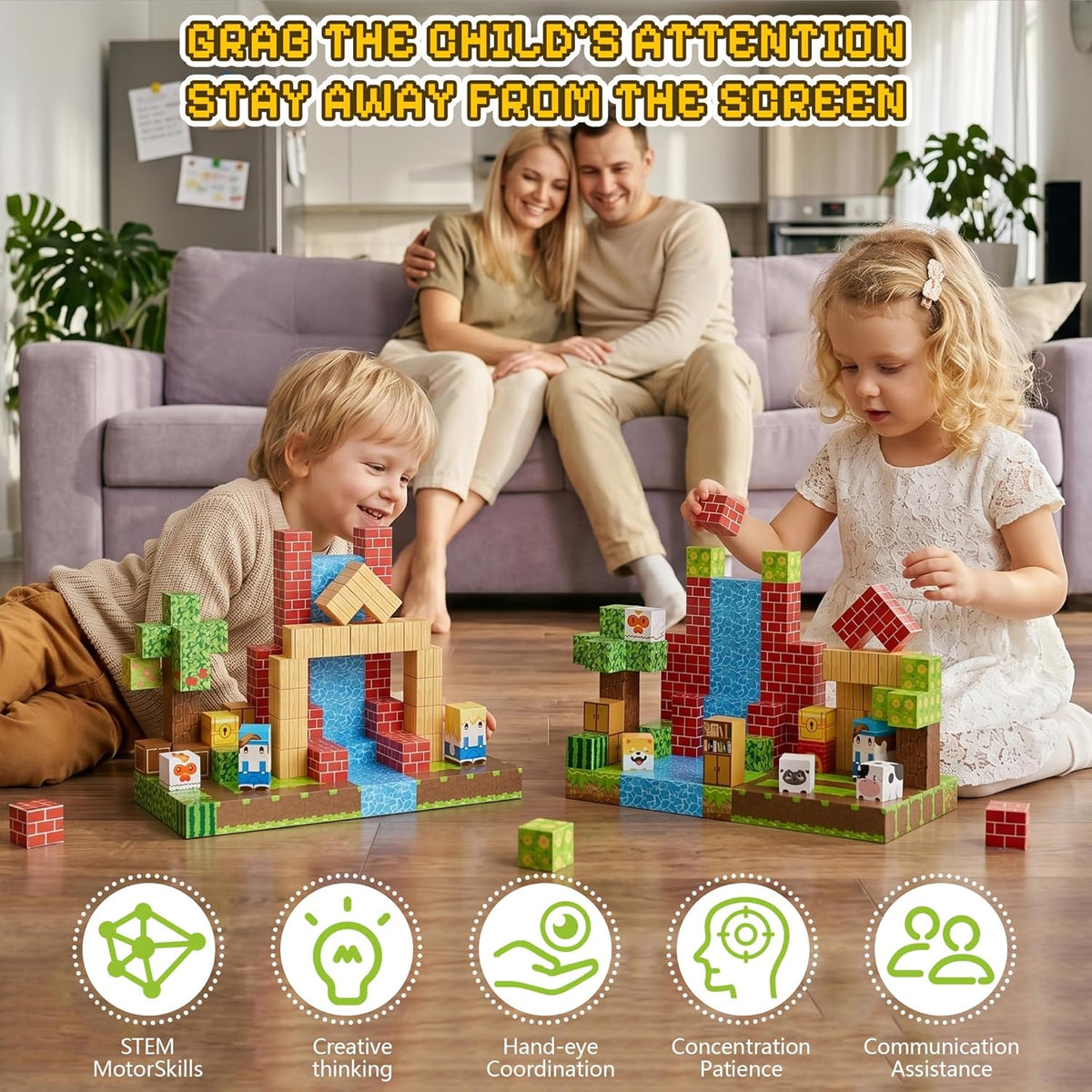 200PCS Magnetic Building Blocks Set - Forest 200PCS 0.78 in Size - image 2
